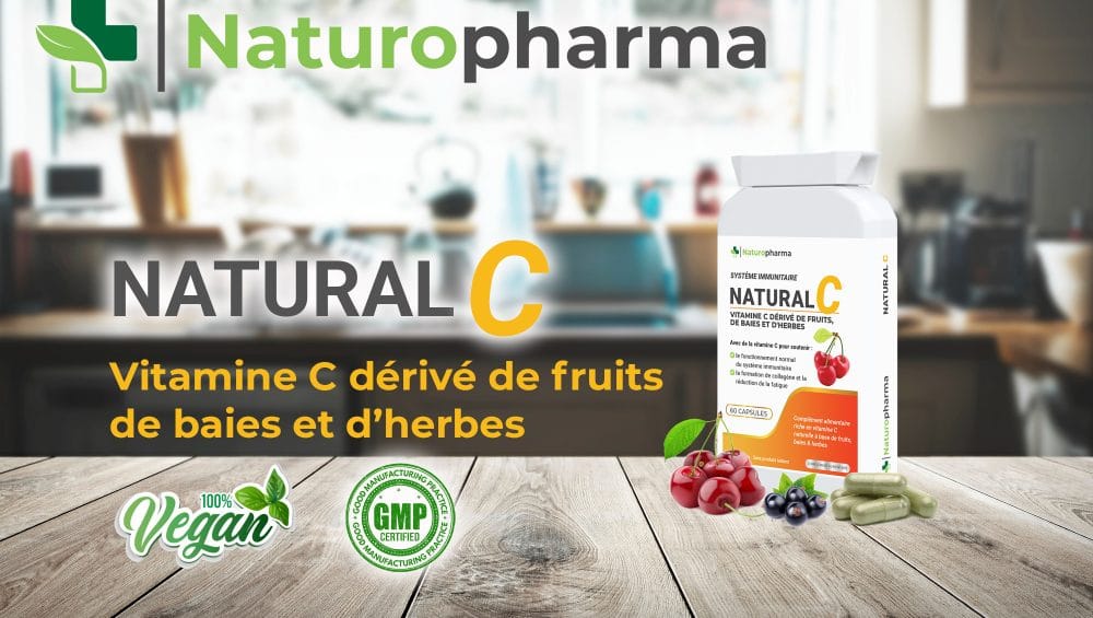 Natural-C, a formula rich in natural vitamins. Natural C - Vitamine C naturelle à base de cerise acérola