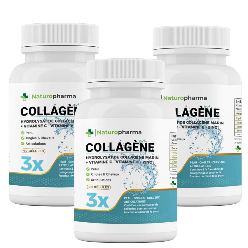 Naturopharma - Compléments alimentaires et Nutricosmétiques de qualité supérieure Collagène Marin x 3